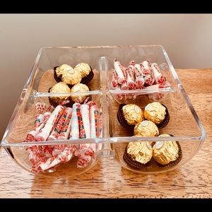 Crate & Barrel Clear Glass Dish